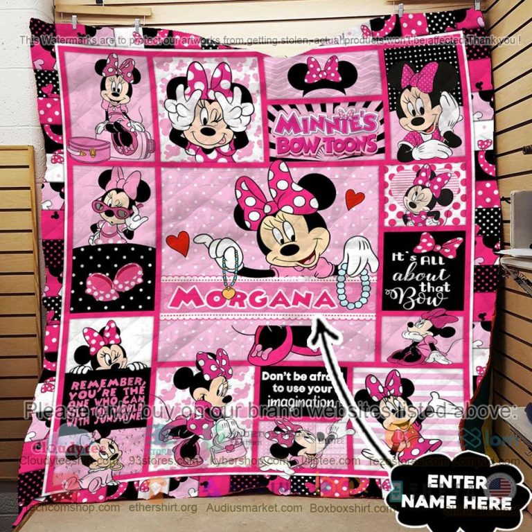 personalized minnie dont be afraid to use your imagination quilt 3 97582