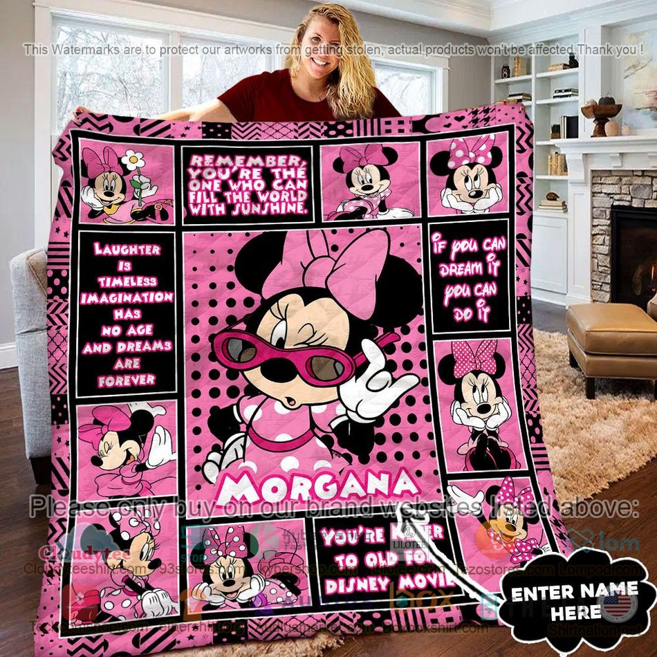 personalized minnie mouse if you can dream it you can do it quilt 1 89014