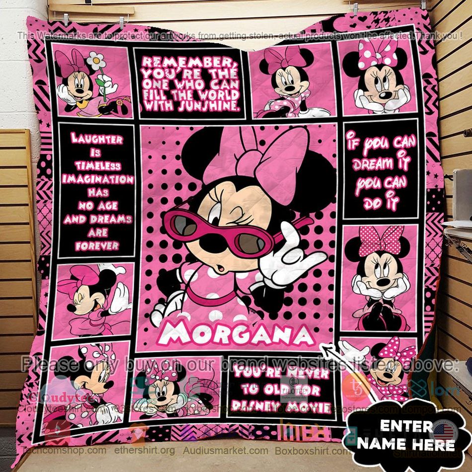 personalized minnie mouse if you can dream it you can do it quilt 2 76861