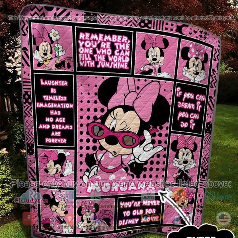 personalized minnie mouse if you can dream it you can do it quilt 3 72100