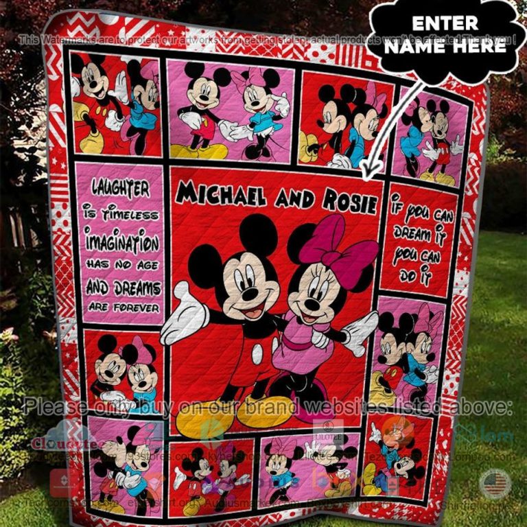 personalized minnie mouse mickey mouse quilt 3 9600