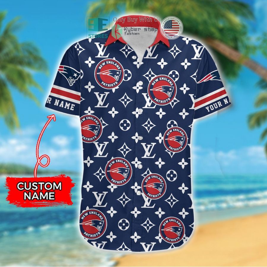personalized new england patriots louis vuitton pattern hawaiian shirt 2 97412