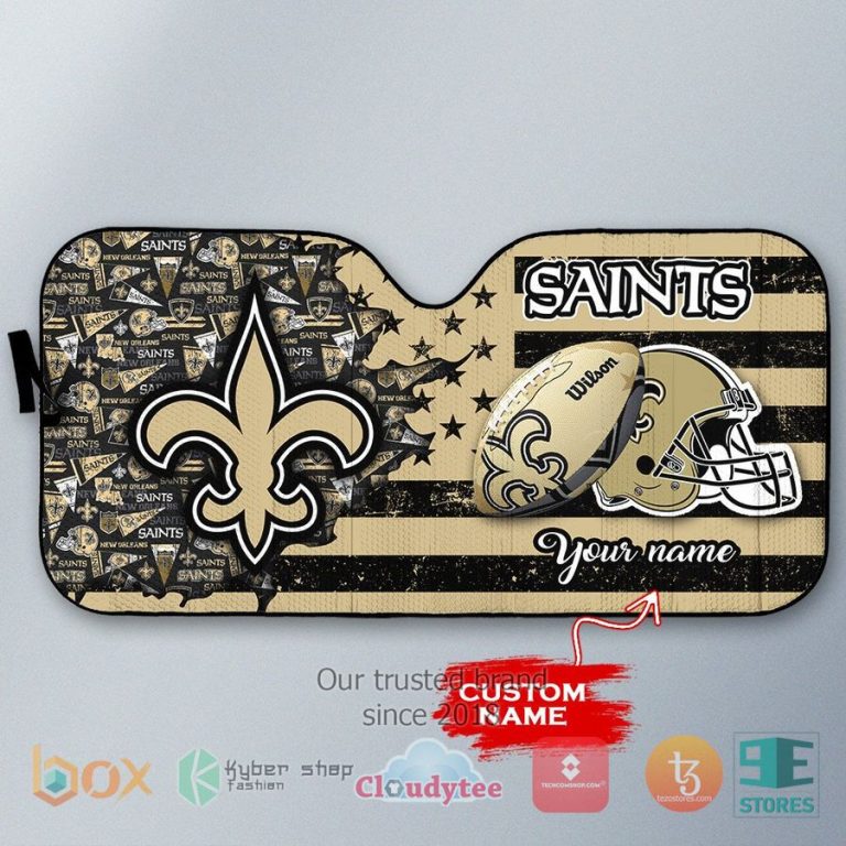 personalized new orleans saints custom name car sunshades 3 56667