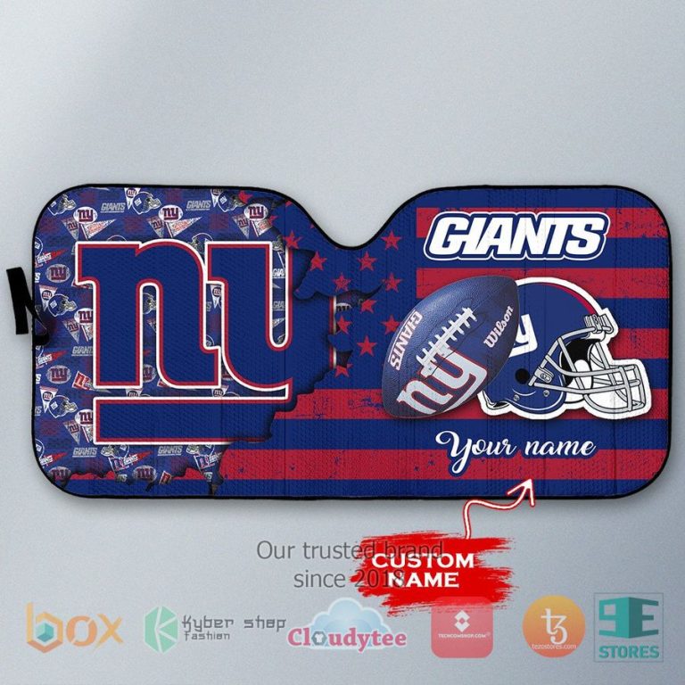 personalized new york giants custom name car sunshades 3 55209