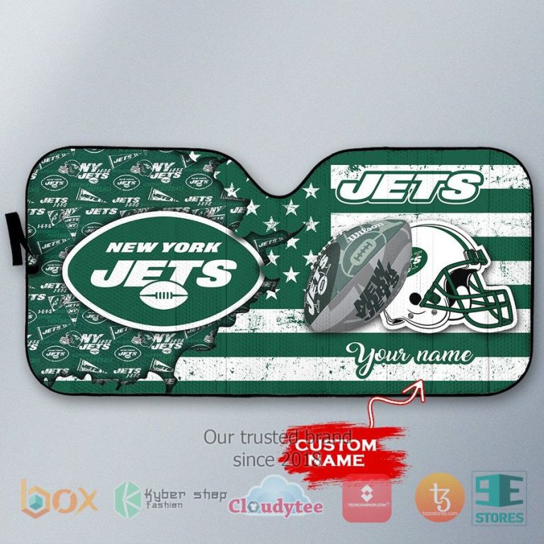 personalized new york jets custom name car sunshades 3 12379