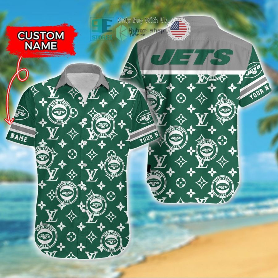personalized new york jets louis vuitton pattern hawaiian shirt 1 81846
