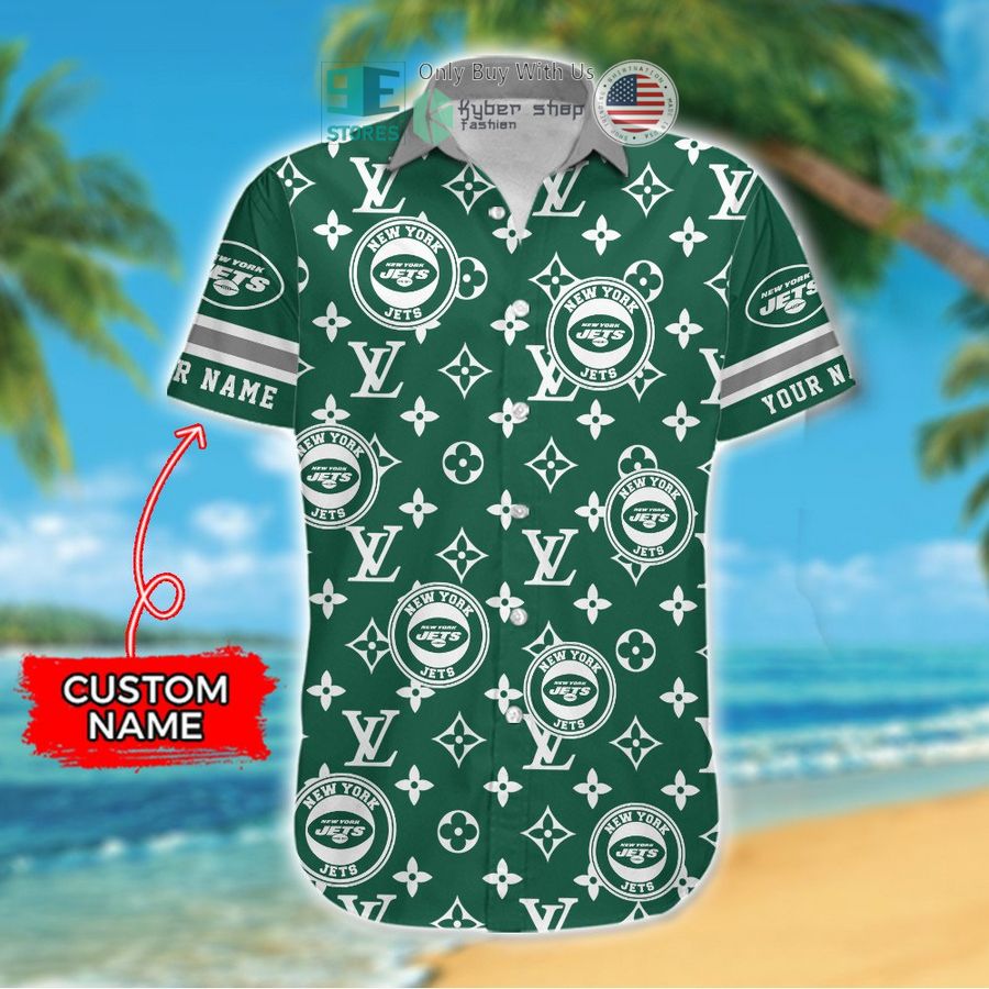 personalized new york jets louis vuitton pattern hawaiian shirt 2 28122