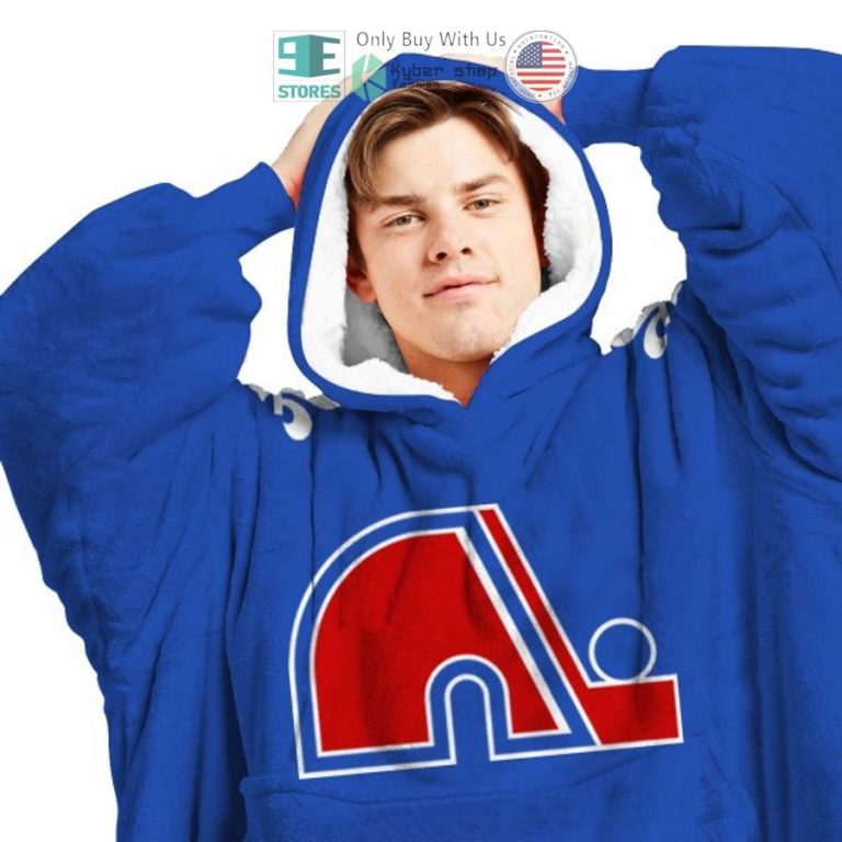 personalized nhl quebec nordiques blue sherpa hooded blanket 3 70727