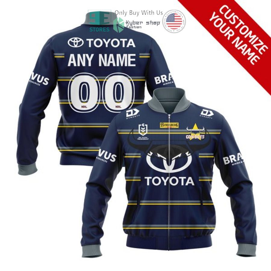 personalized north queensland cowboys toyota bomber jacket 1 4590
