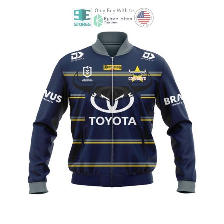 personalized north queensland cowboys toyota bomber jacket 3 1691