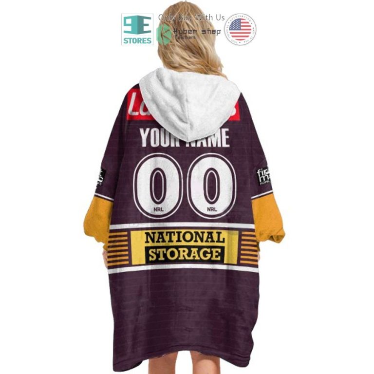 personalized nrl brisbane broncos national storage sherpa hooded blanket 3 20192