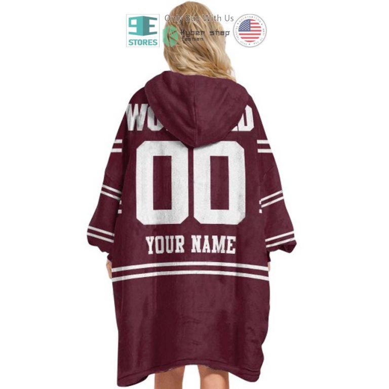 personalized nrl manly warringah sea eagles sherpa hooded blanket 3 30280