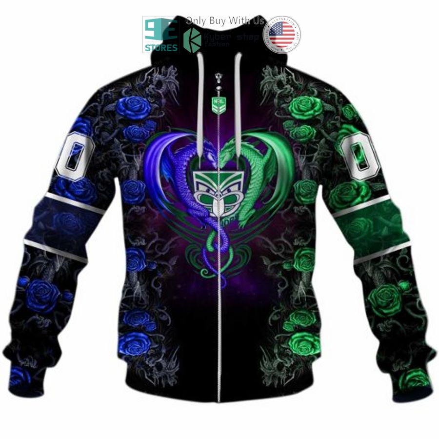 personalized nrl new zealand warriors rose dragon 3d hoodie 2 60138