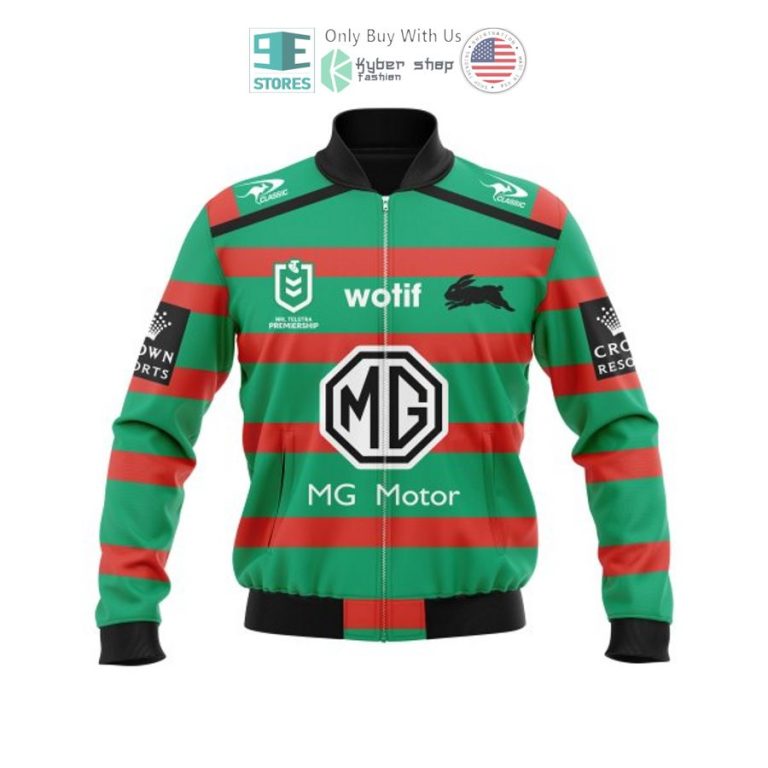 personalized nrl south sydney rabbitohs bomber jacket 3 96999