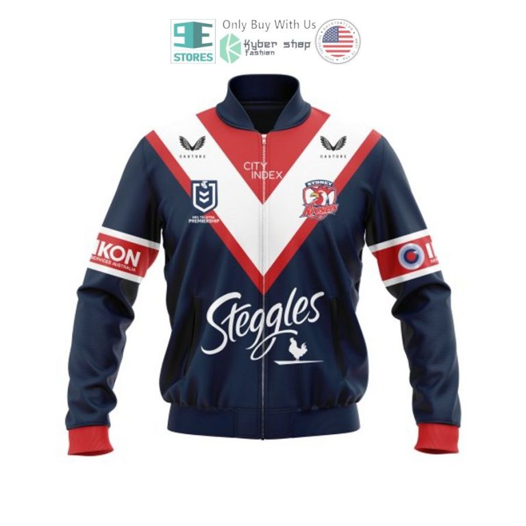 personalized nrl sydney roosters blue bomber jacket 3 58256