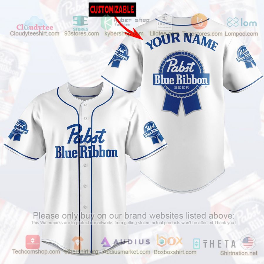 personalized pabst blue ribbon custom baseball jersey 1 62529