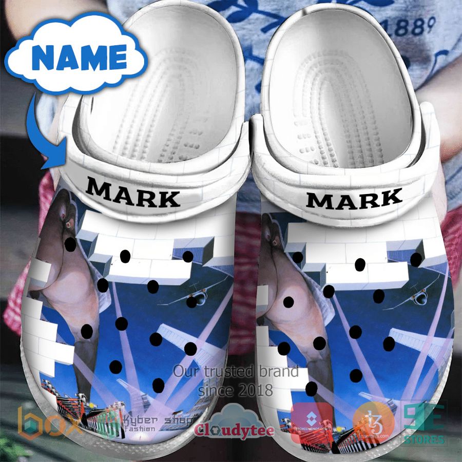 personalized pink floyd the wall album blue crocband clog 1 19232
