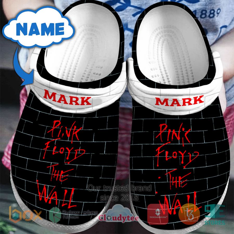 personalized pink floyd the wall black album crocband clog 1 8834
