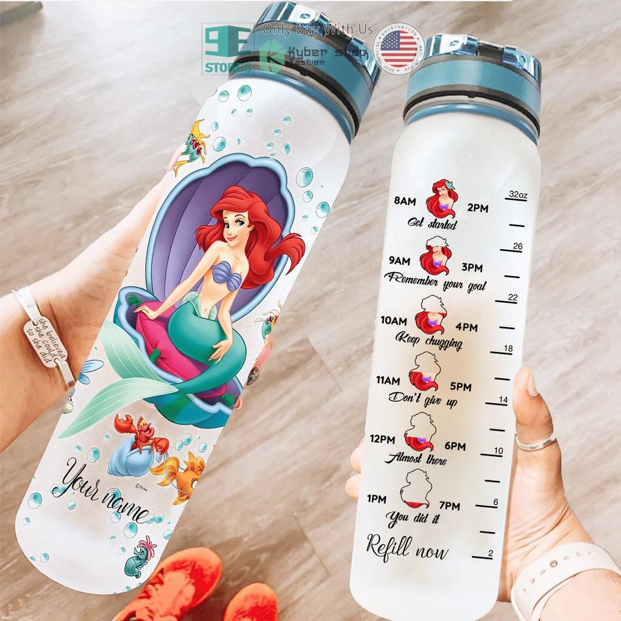 personalized princess ariel water bottle 1 36376
