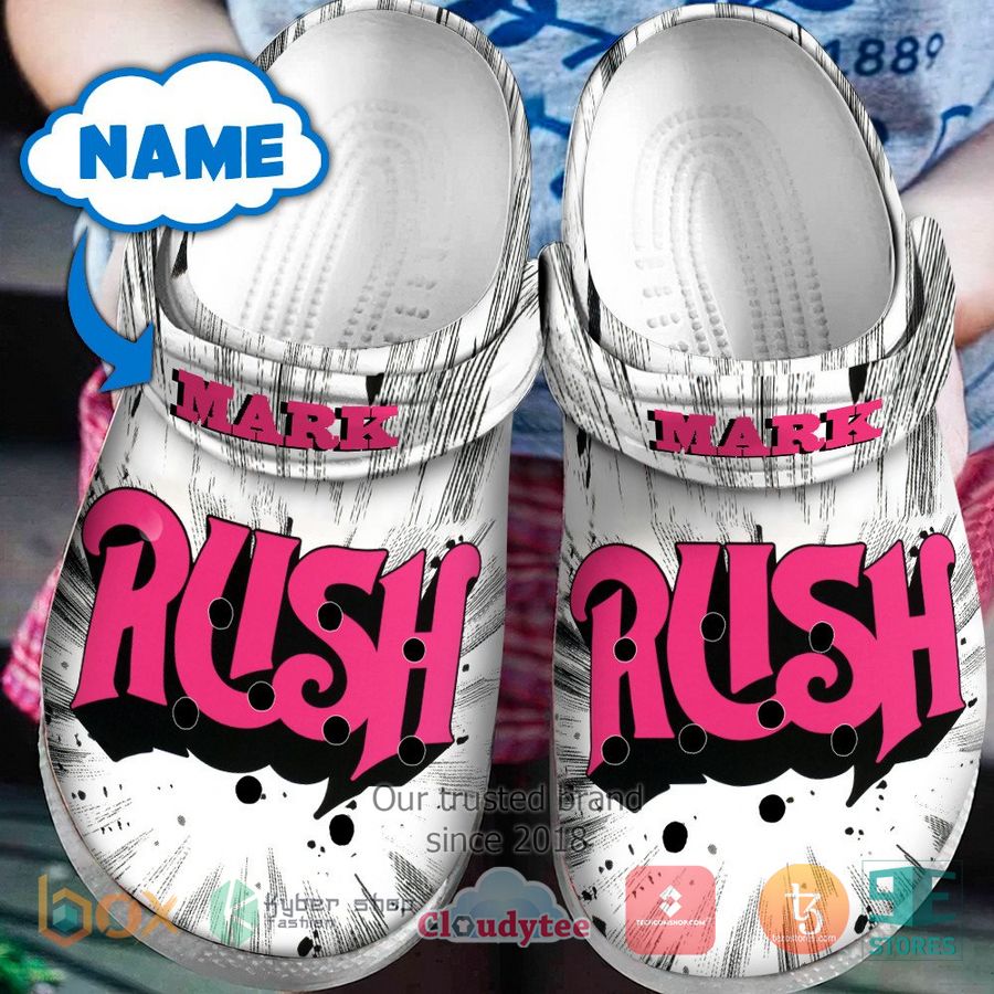 personalized rush band rush white crocband clog 1 71184