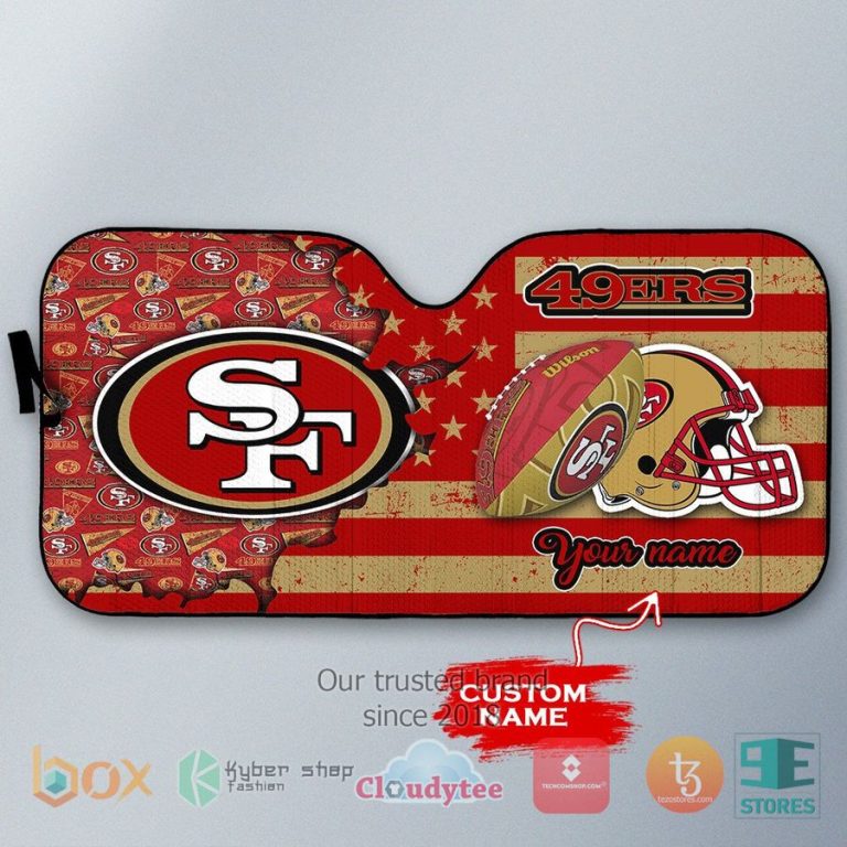 personalized san francisco 49ers custom name car sunshades 3 31667