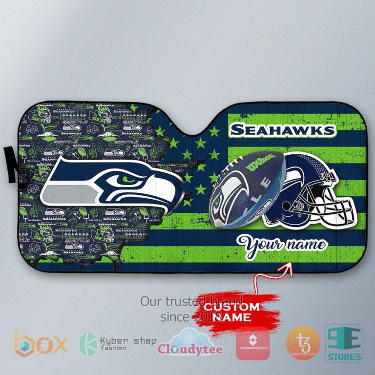 personalized seattle seahawks custom name car sunshades 3 90395