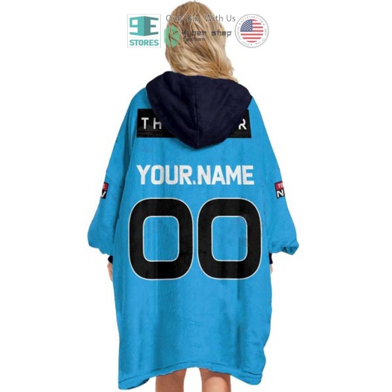 personalized state of origin new south wales blues logo sherpa hooded blanket 3 94966