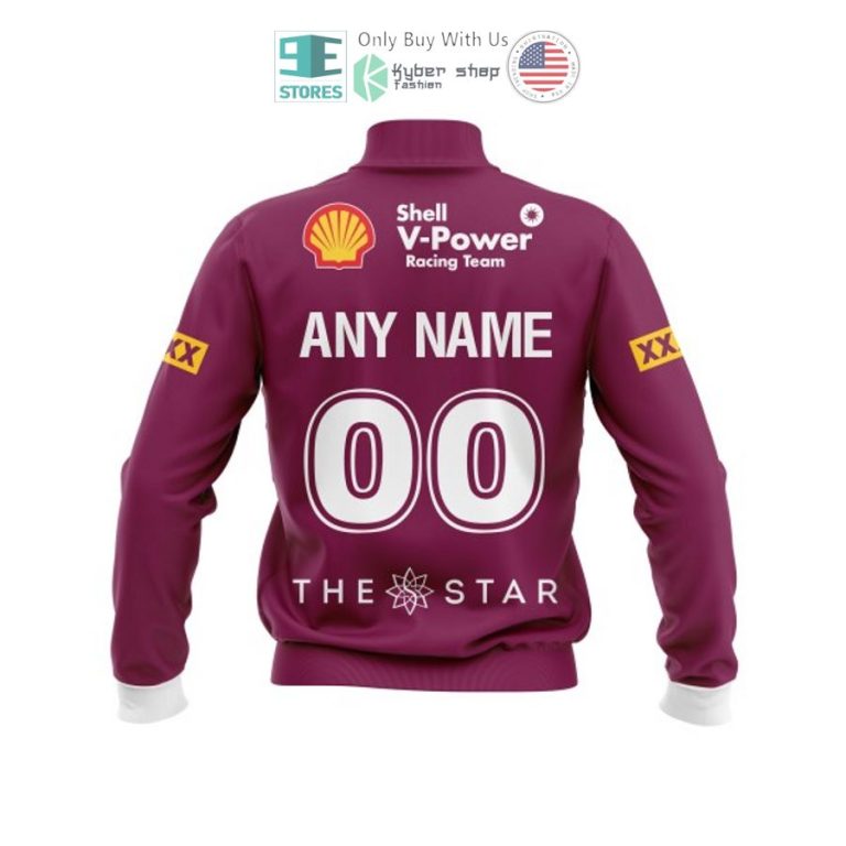 personalized state of origin queensland maroons dark pink bomber jacket 2 22352