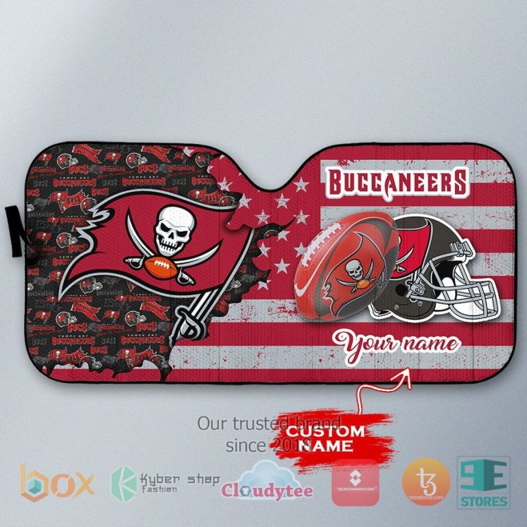 personalized tampa bay buccaneers custom name car sunshades 3 69391