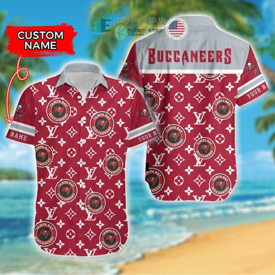 personalized tampa bay buccaneers louis vuitton pattern hawaiian shirt 1 58140