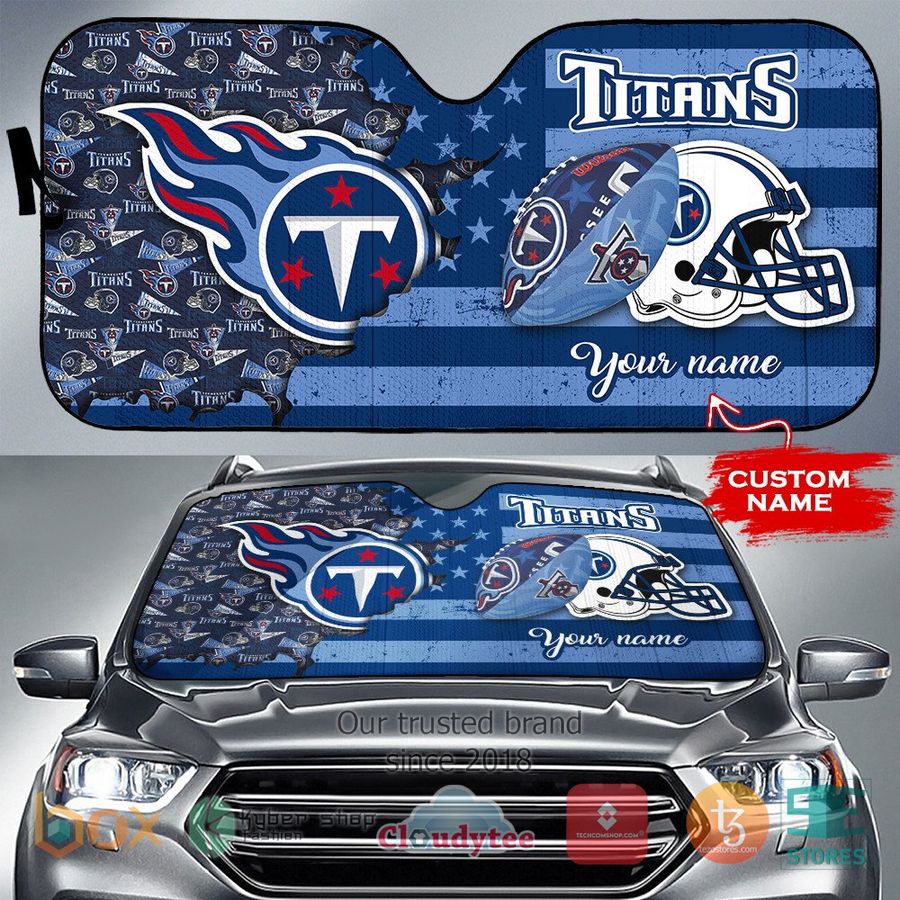 personalized tennessee titans custom name car sunshades 1 63411