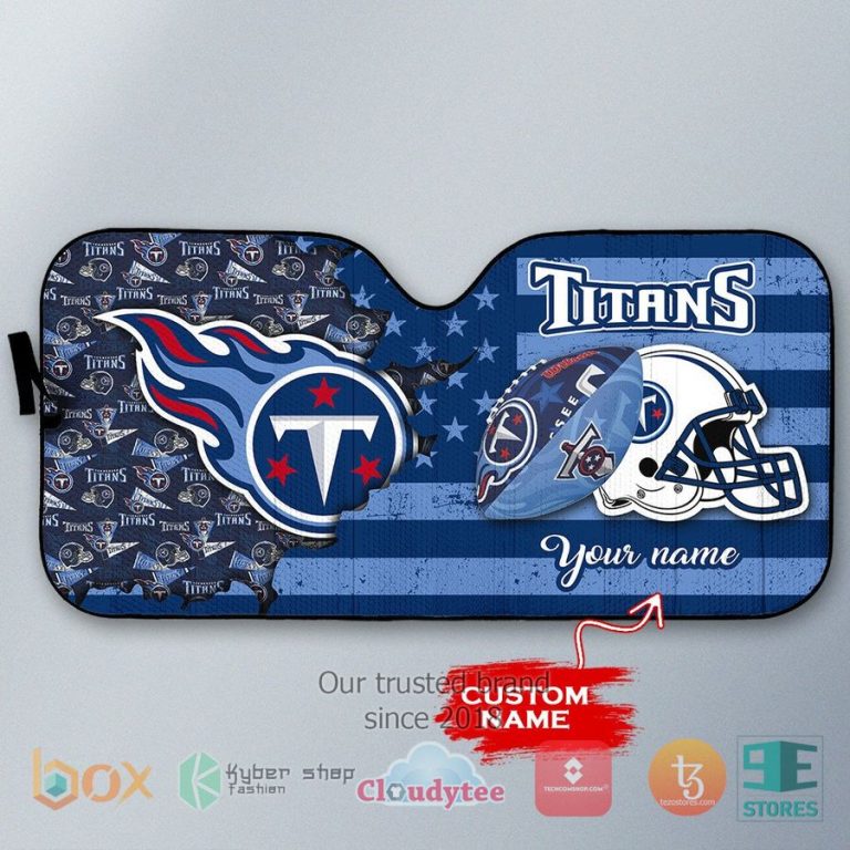 personalized tennessee titans custom name car sunshades 3 55334