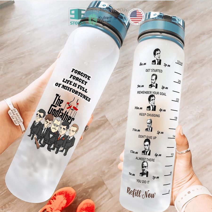 personalized the godfather life is full of misfortunes water bottle 1 68071
