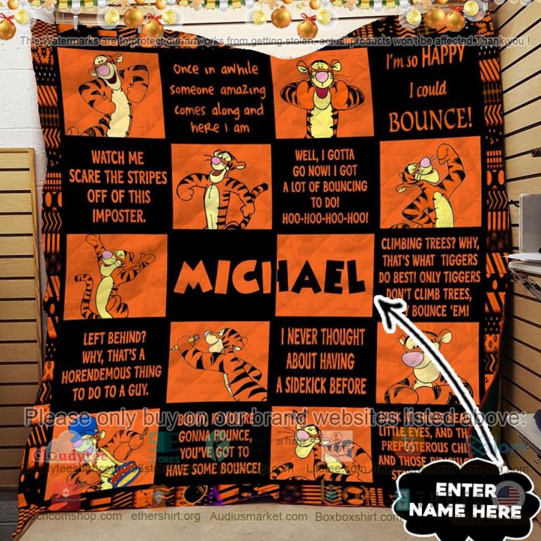 personalized tigger i never thought about having a sidekick before quilt 3 64929