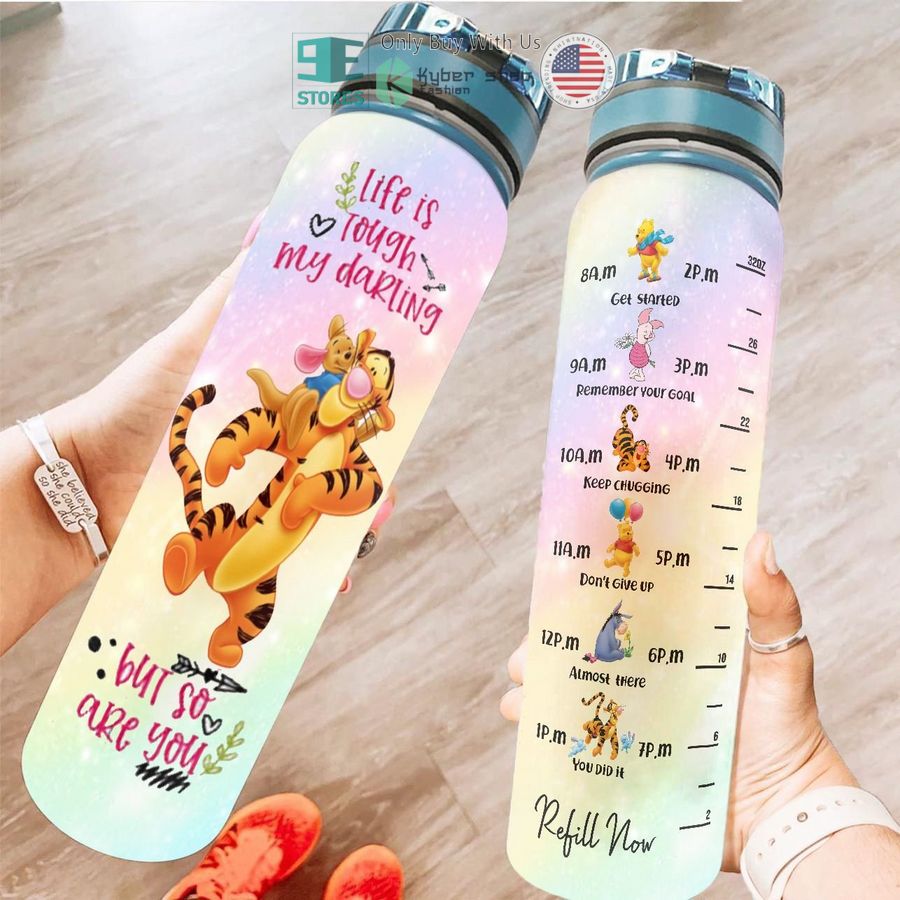 personalized tigger life is tough my darling but so are you water bottle 1 38619