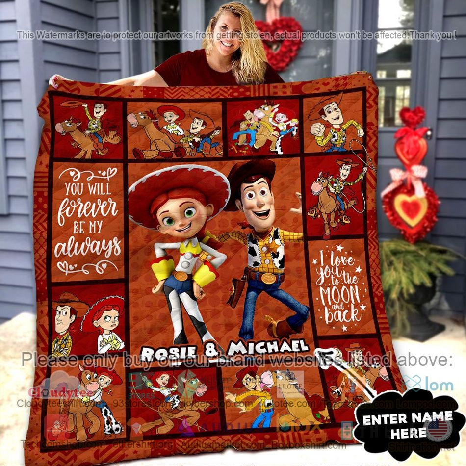 personalized toy story woody and jessie quilt 1 98262