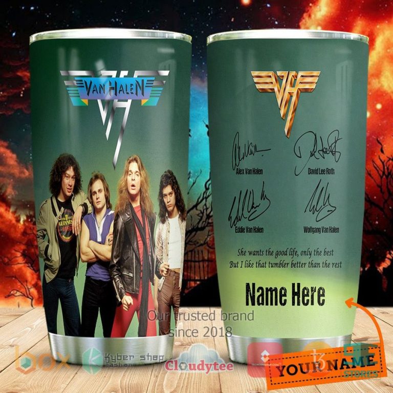 personalized van halen she wants the good life signature tumbler 1 28158