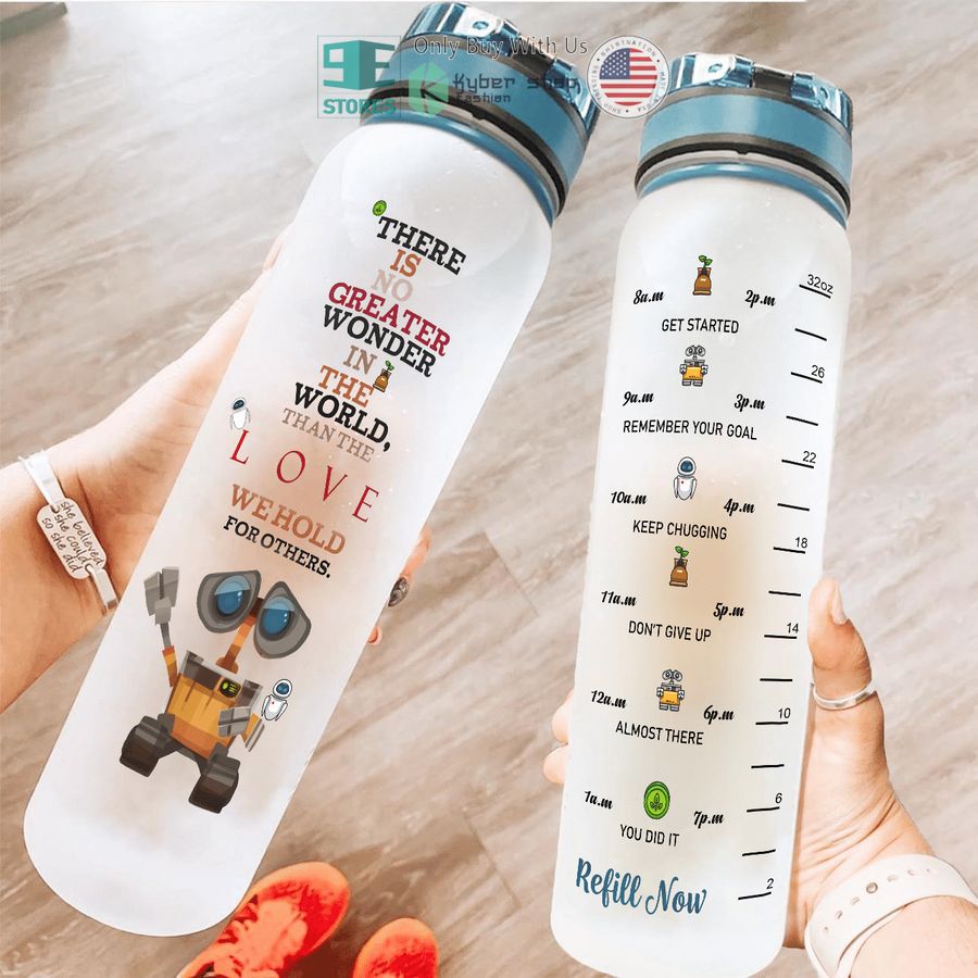 personalized wall e there is greater wonder in the world white water bottle 1 23044
