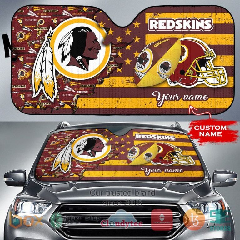 personalized washington redskins custom name car sunshades 1 79965