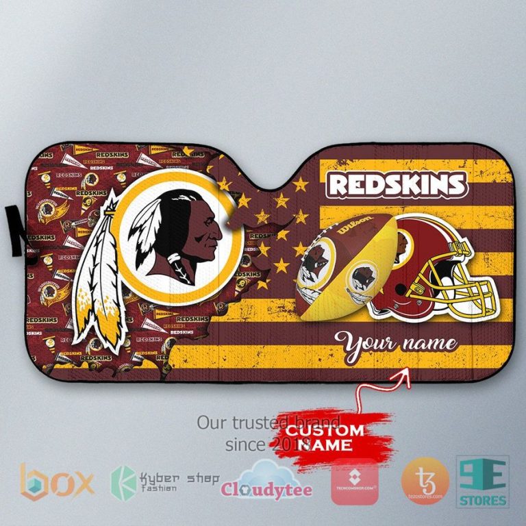 personalized washington redskins custom name car sunshades 3 26378