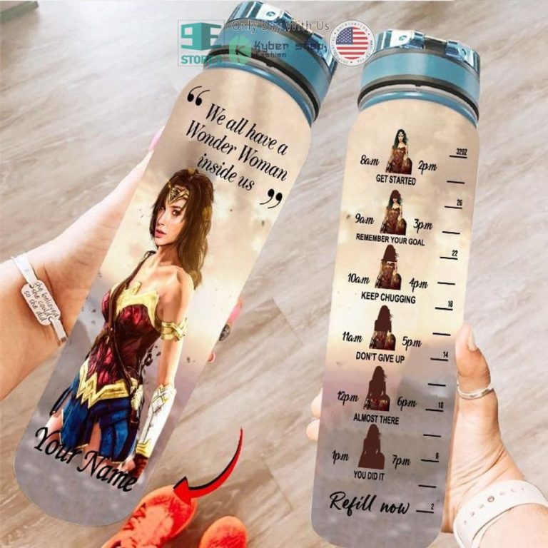 personalized we all have a wonder woman inside us water bottle 1 33239