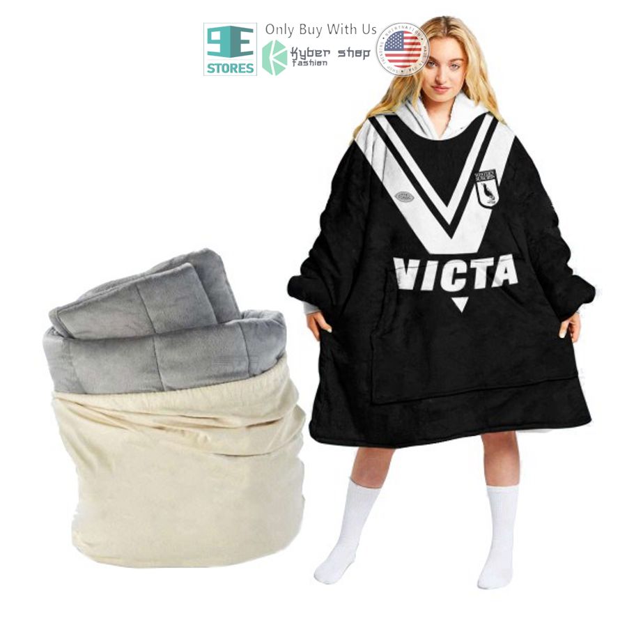 personalized wests tigers victa sherpa hooded blanket 1 87600