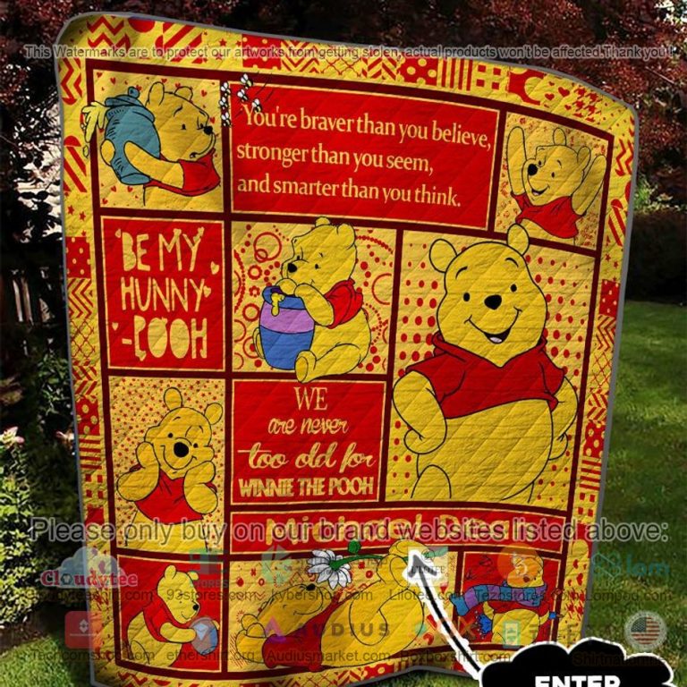 personalized winnie the pooh be my hunny pooh quilt 2 33605