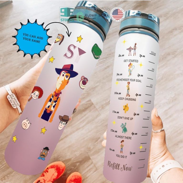 personalized woody and friends water bottle 3 4642