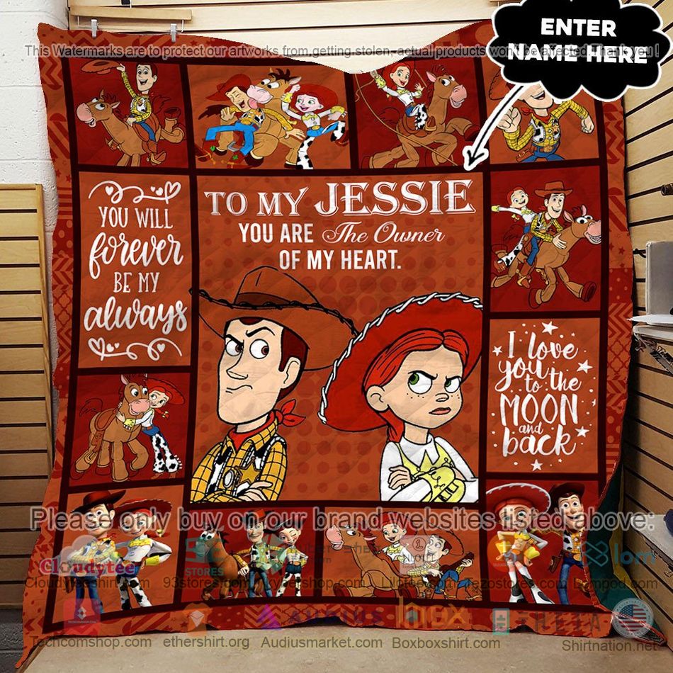 personalized woody and jessie quilt 2 82490