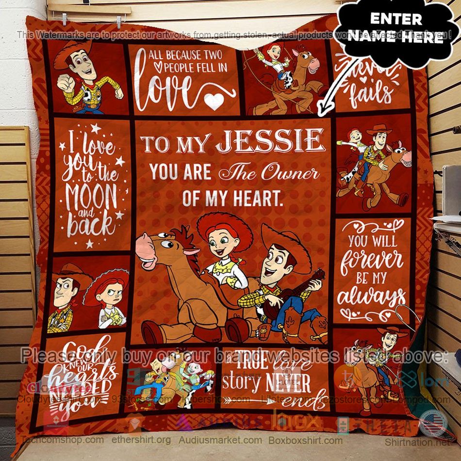personalized woody jessie true love story never ends quilt 2 79707