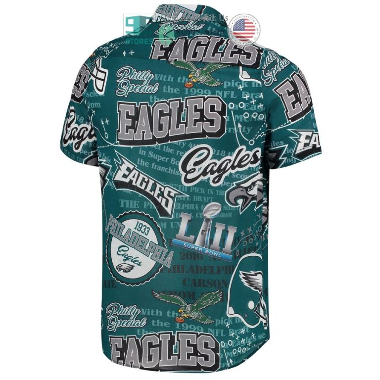 philadelphia eagles foco thematic midnight green hawaiian shirt 3 88875