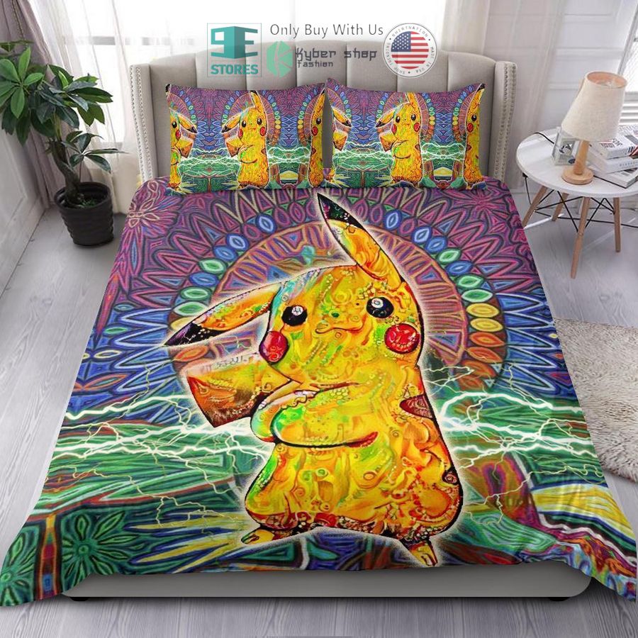pikachu colorful bedding set 1 21926