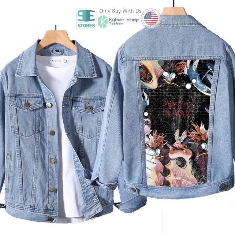 pink floyd band the wall black album denim jacket 1 99975