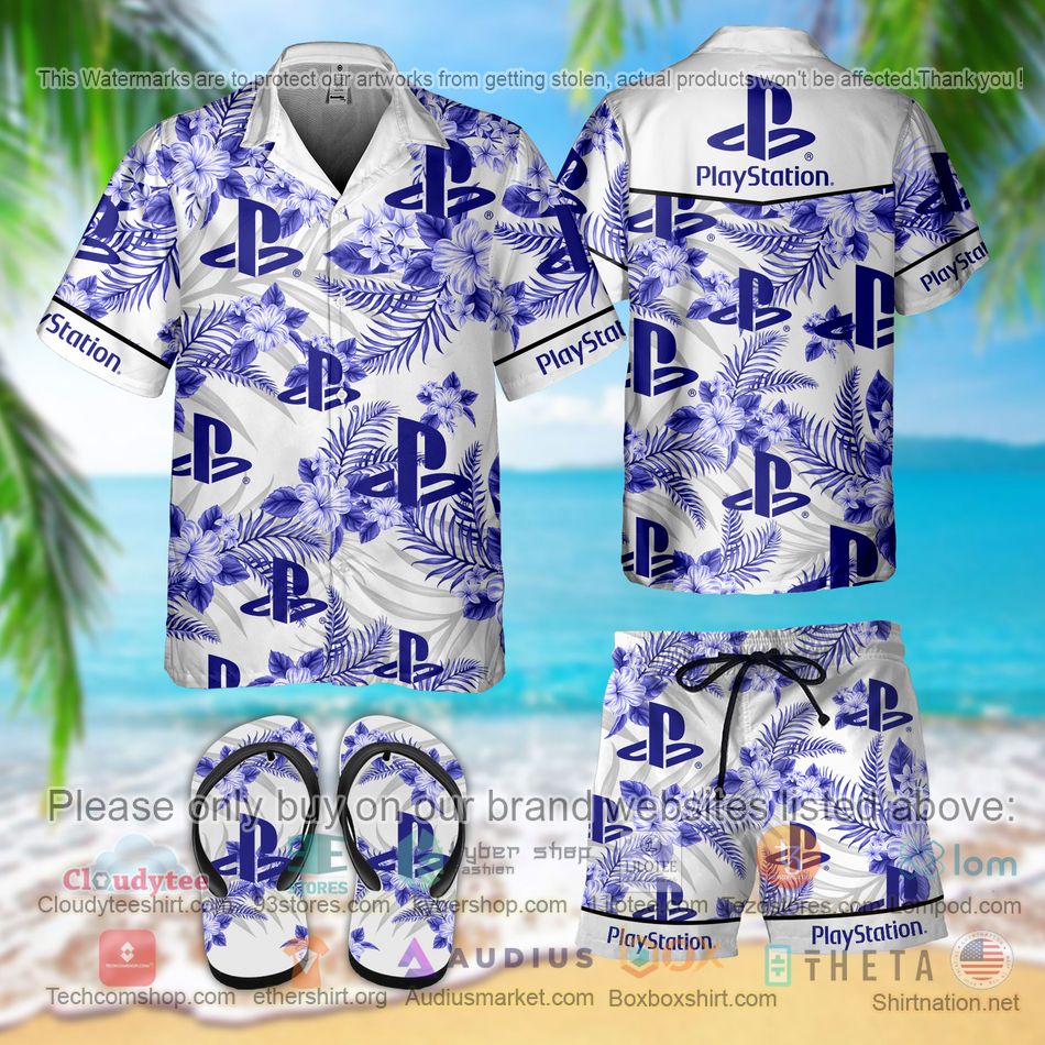playstation hawaiian shirt shorts 1 99661